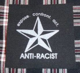 Anti-Racist, Expose Confront Act cloth patch (cp327)