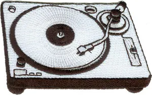 Turntable embroidered patch (ep149)