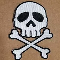 Captain Harlock Skull & Crossbones embroidered patch