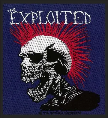 Exploited- Skull Woven Patch (ep765)