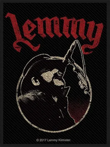 Lemmy Kilmister- Singing Woven Patch (Motorhead) (ep783)