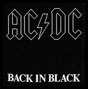 AC/DC- Back In Black Woven patch (ep827)