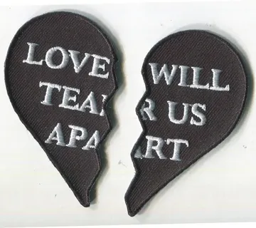 Love Will Tear Us Apart Embroidered 2xPatch Set
