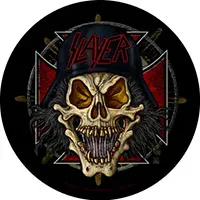 Slayer- Color Wehrmacht Round Sewn Edge Back Patch (bp120)