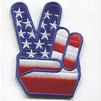 Peace Hand embroidered patch