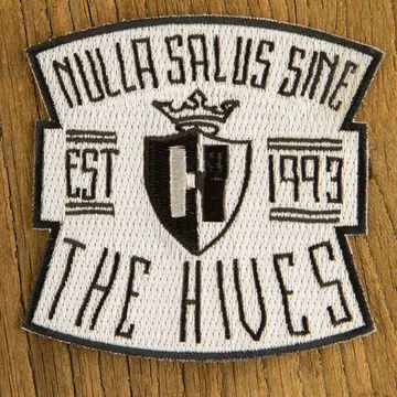 Hives- Nulla Salus Sine embroidered patch (White) (ep556) (Import)