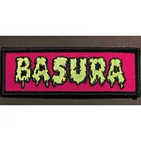 Basura Embroidered Patch by Mood Poison - Pink  (ep586)