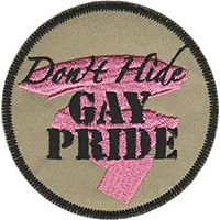 Don't Hide Gay Pride embroidered patch (ep1193)