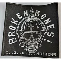 Broken Bones- IOU Nothing Embroidered Patch (ep1319)