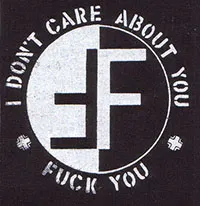 Fear- I Don't Care About You cloth patch (cp395)