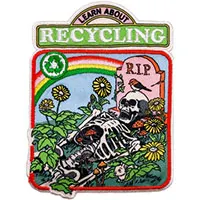 Learn About Recycling embroidered patch (ep1335)