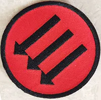 Anti Fascist (3 Arrows) Embroidered Red & Black Patch