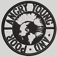 Angry Young And Poor- Glow In The Dark Mohawk embroidered patch