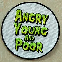 Angry Young And Poor- Logo embroidered patch