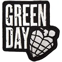 Green Day- Stacked Logo With Grenade Embroidered Patch (ep1468)