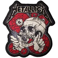 Metallica- Shortest Straw Skull With Red Eyes Embroidered Patch (ep1492)
