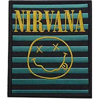 Nirvana- Happy Face Stripes Embroidered Patch (ep1538)