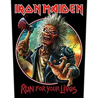 Iron Maiden- Run For Your Lives Sewn Edge Back Patch (bp316)