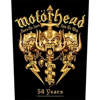 Motorhead- 50 Years Sewn Edge Back Patch (bp326)