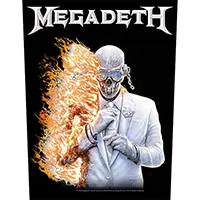 Megadeth- Vic Fire Sewn Edge Back Patch (bp347)