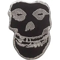 Misfits- Black & Silver Skull embroidered patch (ep1629)
