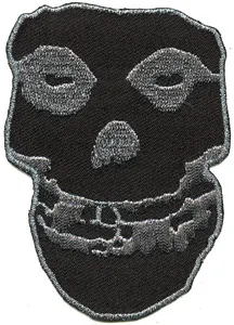 Misfits- Black & Silver Skull 10" embroidered back patch