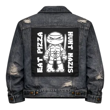 Eat Pizza, Hunt Nazis Back Patch