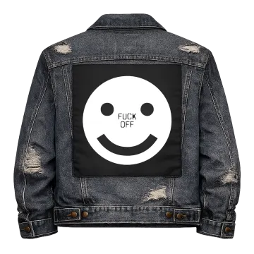 Fuck Off Smiley Back Patch