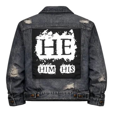 He Pronoun Back Patch