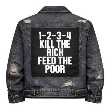 Kill the Rich, Feed the Poor Back Patch