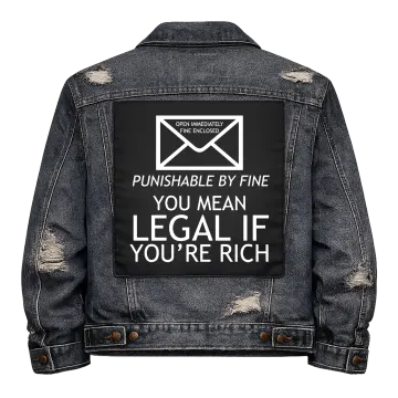 Legal if you're Rich Back Patch