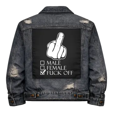 Male, Female, Fuck Off Back Patch