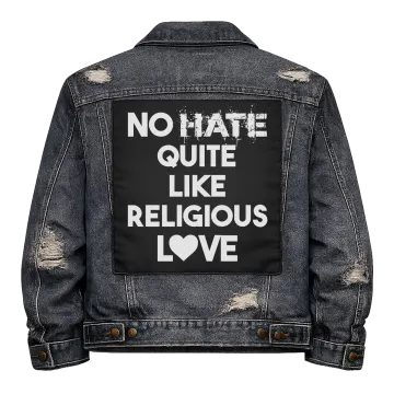 No Hate like Religious Love Back Patch