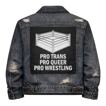 Pro Trans, Pro Queer, Pro Wrestling Back Patch