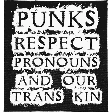 Punks Respect Pronouns Patch