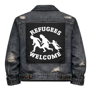 Refugees Welcome Back Patch