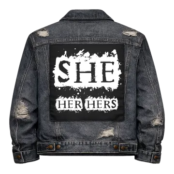 She Pronoun Back Patch