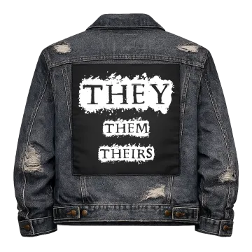 They Pronoun Back Patch