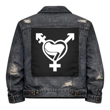 Trans Antifa Heart Back Patch