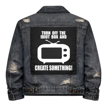 Turn off the Idiot Box Back Patch