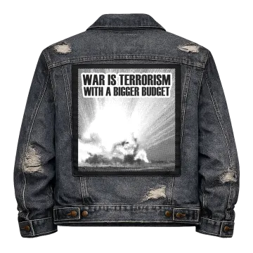 War is Terrorism Back Patch