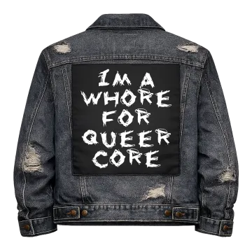Whore for Queercore Back Patch
