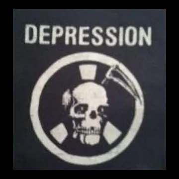 DEPRESSION - Skull - Patch (Screen Print)