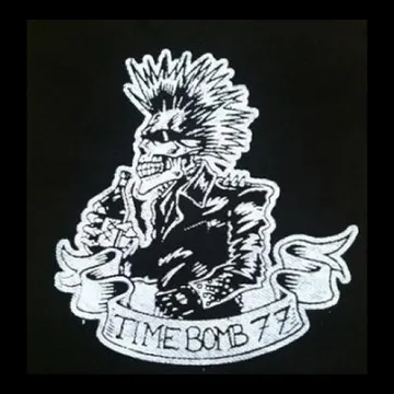 TIMEBOMB 77 - Skeleton Punk (white on black) - Patch (Screen Pri