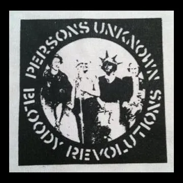 CRASS - Persons Unknown (black on white) - Patch (Screen Print)