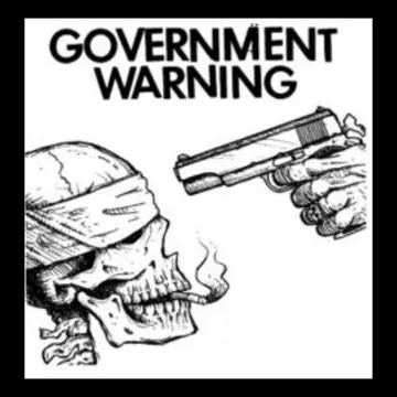 GOVERNMENT WARNING - Patch (Screen Print)