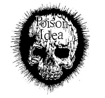 POISON IDEA - White Skull - Patch (Screen Print)
