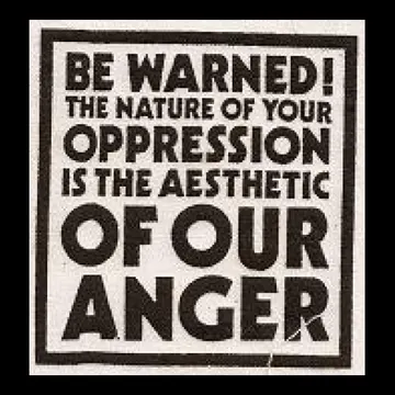 CRASS - Be Warned (black on white) - Patch (Heat Set)