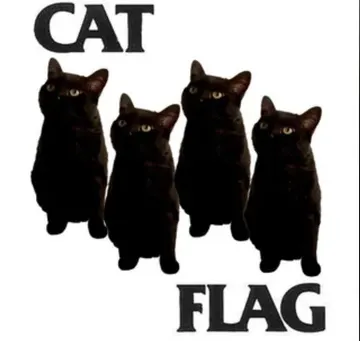 CAT FLAG - White - Patch (Heat Set)
