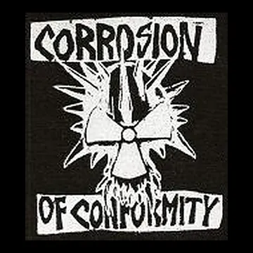 CORROSION OF CONFORMITY - (white on black) - Patch